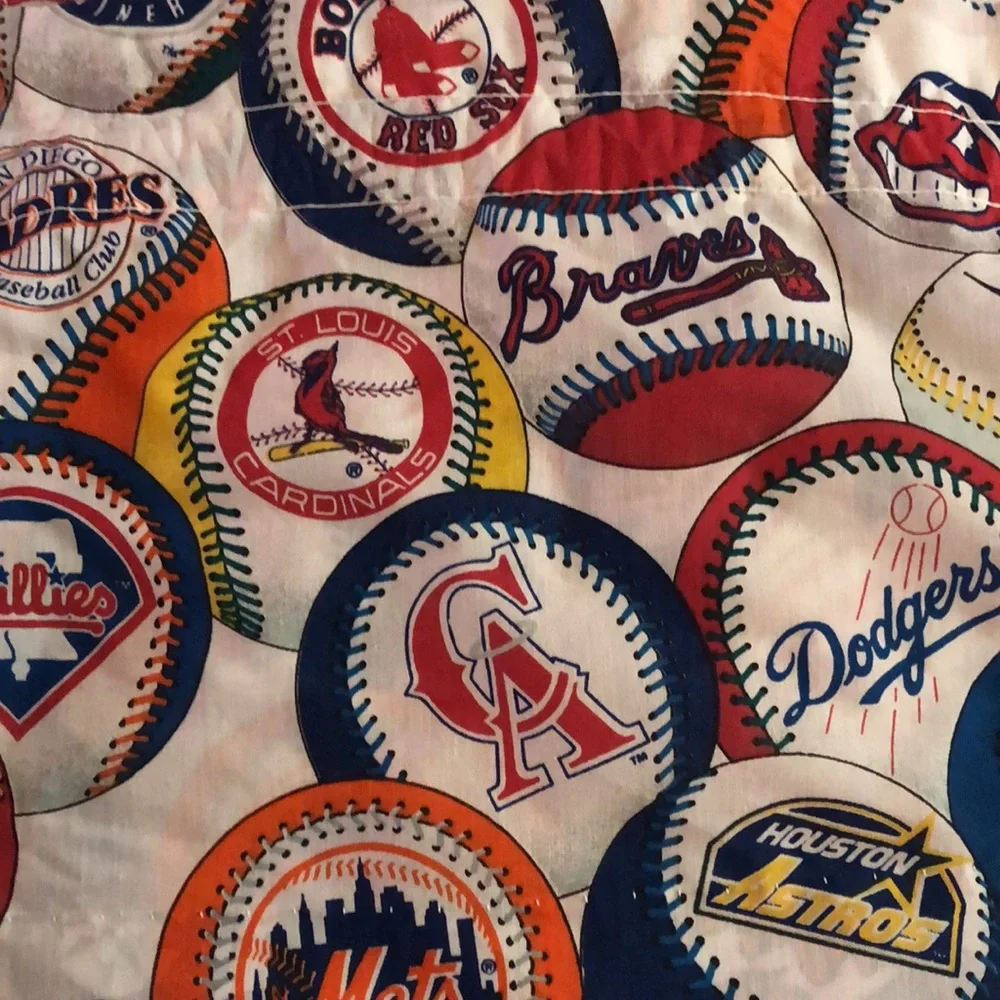 Baseball curtains MLB Decor Baseball Office Baseball Vintage MLB Logo VTG